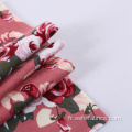 Tissu imprimé personnalisé tricoté en coton doux Spandex